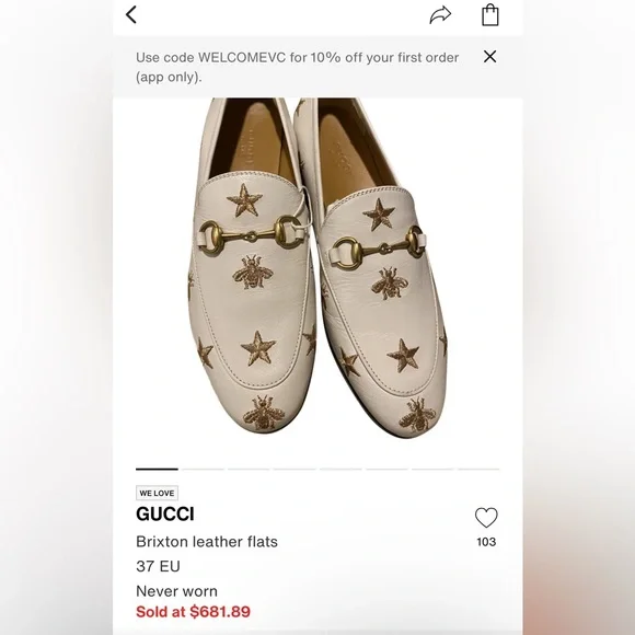 Gucci horsebit loafers - bee & star embroidered - Picture 2 of 7